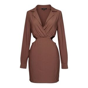 Love Tree Chocolate Long Sleeve Dress